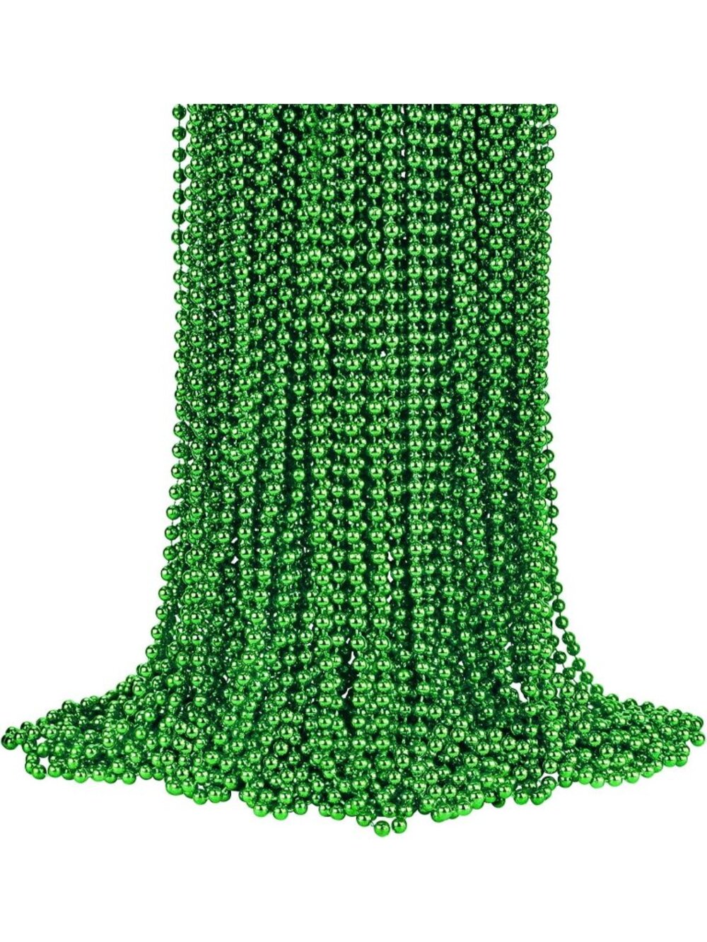 72PCS Purple Mardi Gras Bead Necklaces 33" Halloween Party Favor Beads-Green